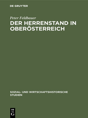 cover image of Der Herrenstand in Oberösterreich